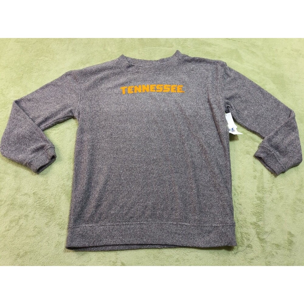 Tennessee Vols Boxercraft Sherpa Shirt Women's L Gray Cozy Crew Pullover New
